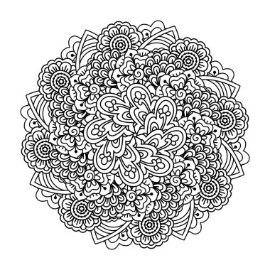 Boyama kitabı için yuvarlak öğe.