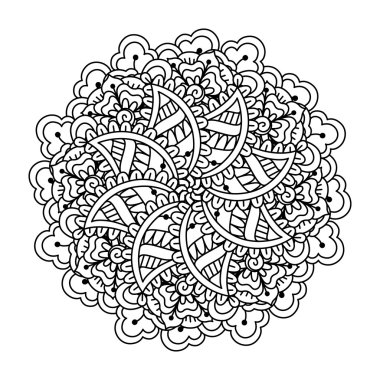 Boyama kitabı için yuvarlak öğe.