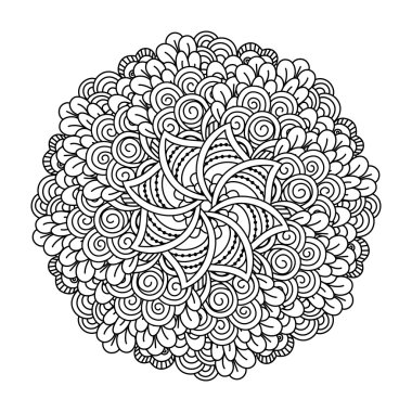 Boyama kitabı için yuvarlak öğe.