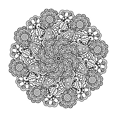 Boyama kitabı için yuvarlak öğe.