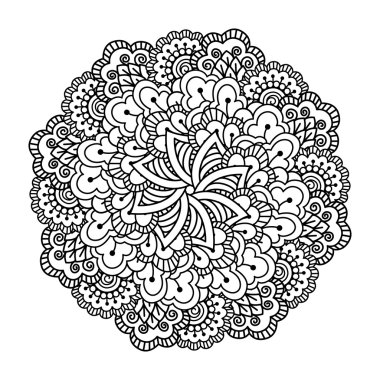 Boyama kitabı için yuvarlak öğe. 