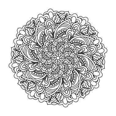 Boyama kitabı için yuvarlak öğe. 