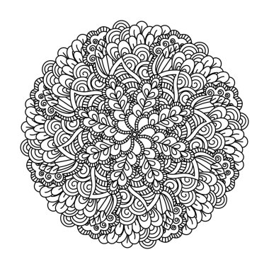 Boyama kitabı için yuvarlak öğe. 