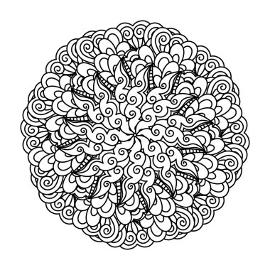 Boyama kitabı için yuvarlak öğe.