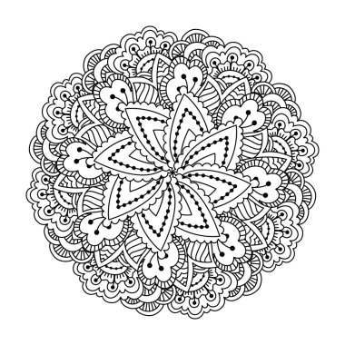 Boyama kitabı için yuvarlak öğe. 