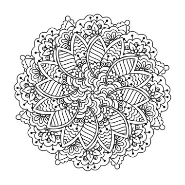 Boyama kitabı için yuvarlak öğe.