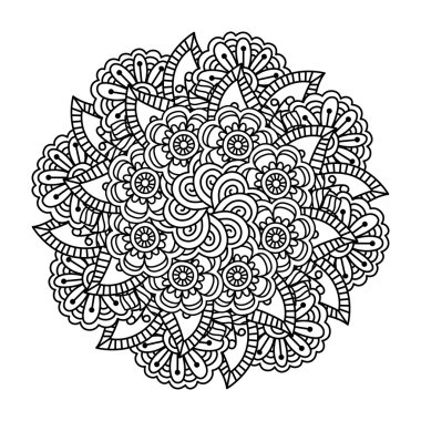 Boyama kitabı için yuvarlak öğe. 