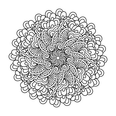 Boyama kitabı için yuvarlak öğe. 