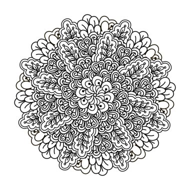 Boyama kitabı için yuvarlak öğe.