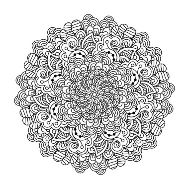 Boyama kitabı için yuvarlak öğe.