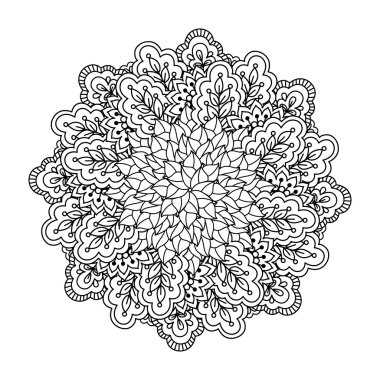 Boyama kitabı için yuvarlak öğe.