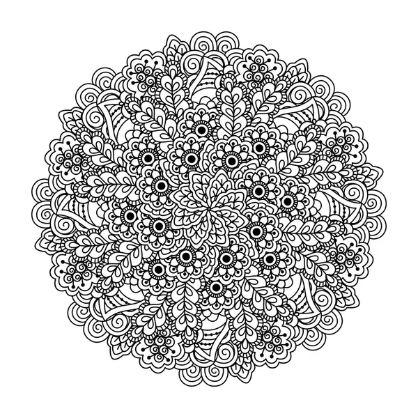 Ronde element voor het kleuren van boek. — Stockvector