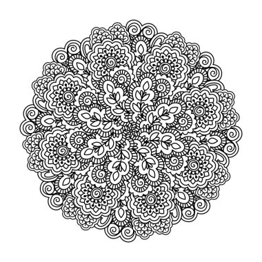 Boyama kitabı için yuvarlak öğe. 