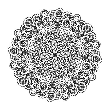 Boyama kitabı için yuvarlak öğe. 