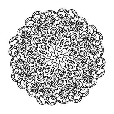 Boyama kitabı için yuvarlak öğe.