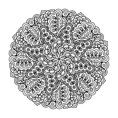 Boyama kitabı için yuvarlak öğe.