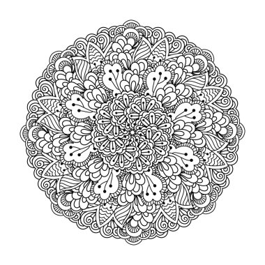 Boyama kitabı için yuvarlak öğe. 