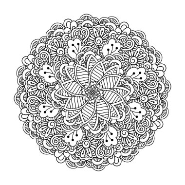 Boyama kitabı için yuvarlak öğe. 