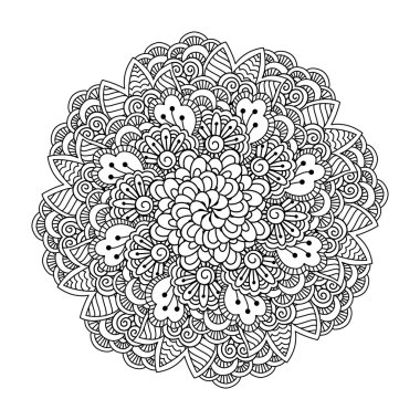 Boyama kitabı için yuvarlak öğe. 