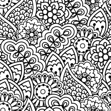 Kusursuz siyah beyaz desen.