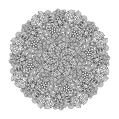 Boyama kitabı için yuvarlak öğe. 