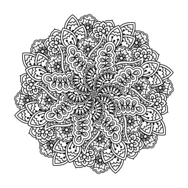 Boyama kitabı için yuvarlak öğe. 