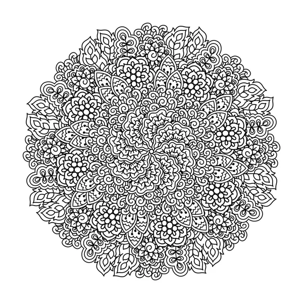 Ronde element voor het kleuren van boek. — Stockvector