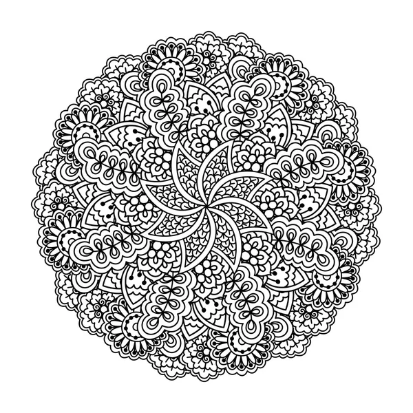 Round element for coloring book. — Stock Vector