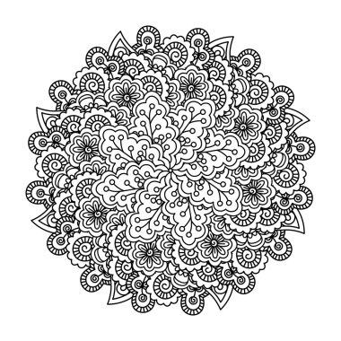 Boyama kitabı için yuvarlak öğe. 