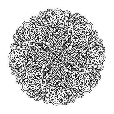 Boyama kitabı için yuvarlak öğe. 