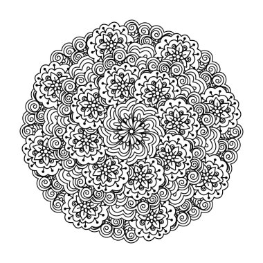 Boyama kitabı için yuvarlak öğe. 