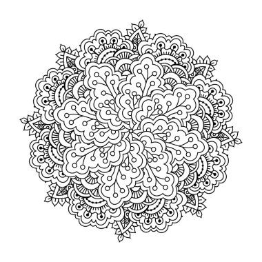 Boyama kitabı için yuvarlak öğe.