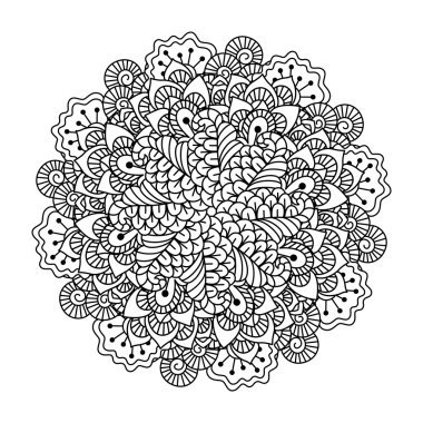 Boyama kitabı için yuvarlak öğe. 