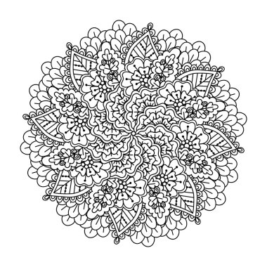 Boyama kitabı için yuvarlak öğe. 