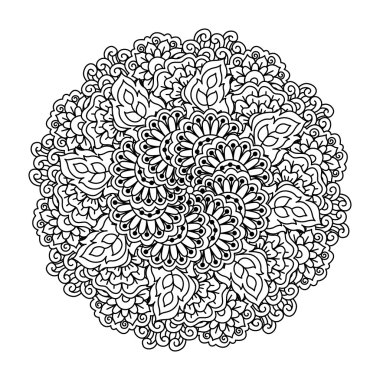 Boyama kitabı için yuvarlak öğe. 