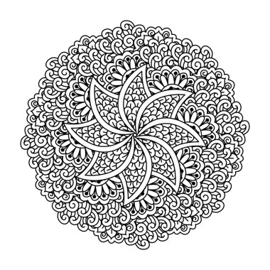 Boyama kitabı için yuvarlak öğe. 