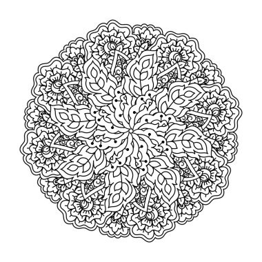 Boyama kitabı için yuvarlak öğe. 