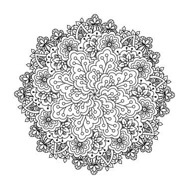 Boyama kitabı için yuvarlak öğe. 