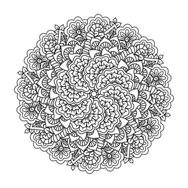 Boyama kitabı için yuvarlak öğe. 