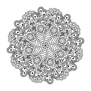 Boyama kitabı için yuvarlak öğe. 