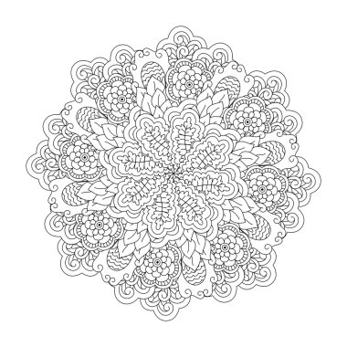 Boyama kitabı için yuvarlak öğe. 