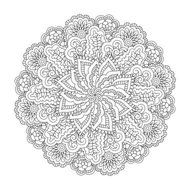 Boyama kitabı için yuvarlak öğe.