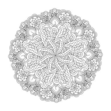 Boyama kitabı için yuvarlak öğe.