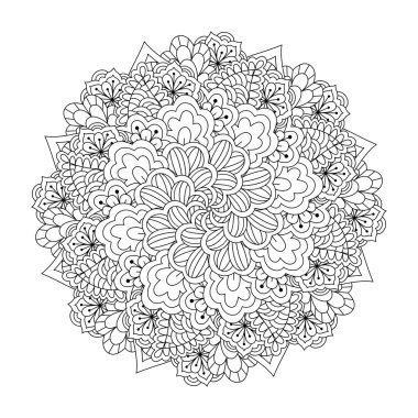 Boyama kitabı için yuvarlak öğe.