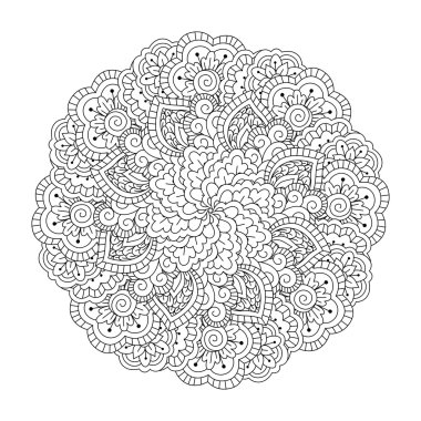 Boyama kitabı için yuvarlak öğe.