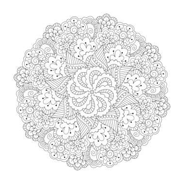 Boyama kitabı için yuvarlak öğe.