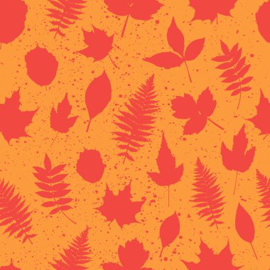 Kırmızı yaprakları ile Dikişsiz sonbahar desen.