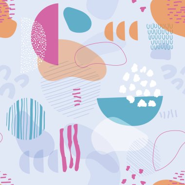 Botanik ve geometrik elementlerle, dokularla, modaya uygun şekillerde soyut, kusursuz desenler. Moda pastel renkler. 