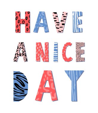 İyi günler, el yazmaları. Vektör çizimi. Soyut desenli poster tasarımı.