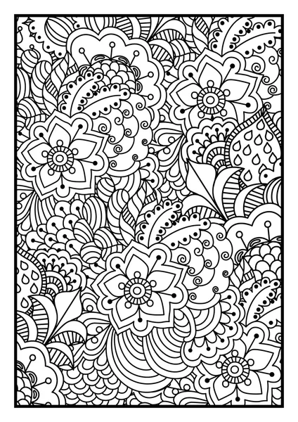 Fondo blanco y negro para colorear libro . — Vector de stock